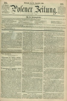 Posener Zeitung. 1866, [№] 225 (26 September) + dod.