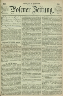 Posener Zeitung. 1866, [№] 253 (29 Oktober) + dod.