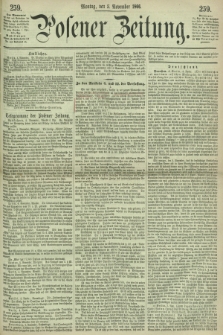 Posener Zeitung. 1866, [№] 259 (5 November) + dod.