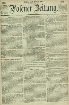 Posener Zeitung. 1866, [№] 260 (6 November) + dod.