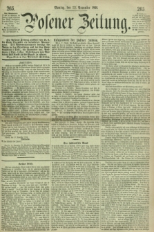 Posener Zeitung. 1866, [№] 265 (12 November) + dod.