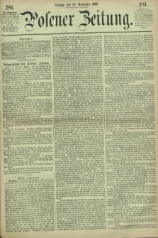 Posener Zeitung. 1866, [№] 281 (30 November) + dod.