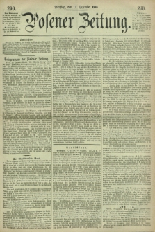 Posener Zeitung. 1866, [№] 290 (11 Dezember) + dod.