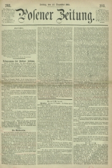 Posener Zeitung. 1866, [№] 293 (14 Dezember) + dod.
