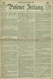 Posener Zeitung. 1866, [№] 298 (20 Dezember) + dod.