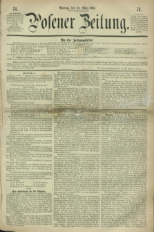 Posener Zeitung. 1867, [№] 71 (25 März) + dod.