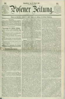 Posener Zeitung. 1867, [№] 93 (20 April) + dod.