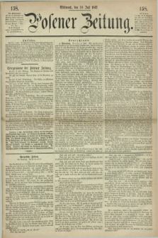 Posener Zeitung. 1867, [№] 158 (10 Juli) + dod.