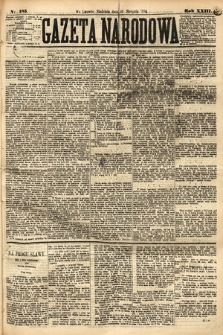 Gazeta Narodowa. 1884, nr 185