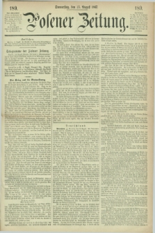 Posener Zeitung. 1867, [№] 189 (15 August) + dod.