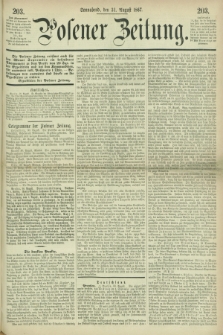 Posener Zeitung. 1867, [№] 203 (31 August) + dod.