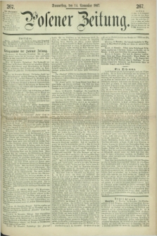 Posener Zeitung. 1867, [№] 267 (14 November) + dod.