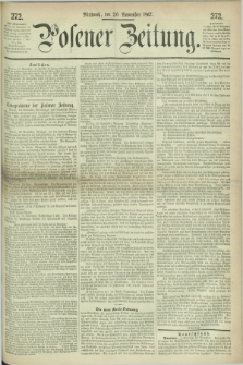 Posener Zeitung. 1867, [№] 272 (20 November) + dod.