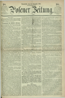 Posener Zeitung. 1867, [№] 281 (30 November) + dod.