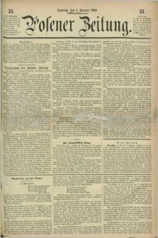 Posener Zeitung. 1868, [№] 33 (9 Februar) + dod.
