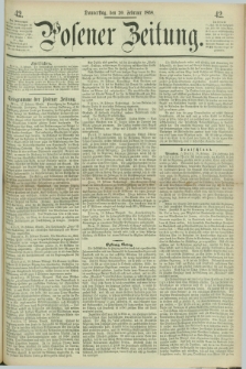 Posener Zeitung. 1868, [№] 42 (20 Februar) + dod.