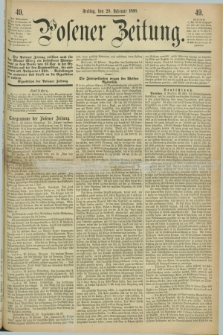 Posener Zeitung. 1868, [№] 49 (28 Februar) + dod.