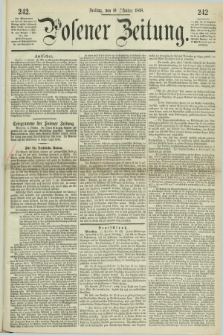 Posener Zeitung. 1868, [№] 242 (16 Oktober) + dod.
