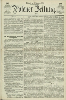 Posener Zeitung. 1868, [№] 258 (4 November) + dod.