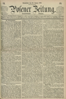 Posener Zeitung. Jg.72 [i.e.76], [№] 19 (23 Januar 1869) + dod.