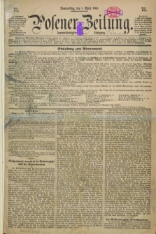 Posener Zeitung. Jg.72 [i.e.76], [№] 75 (1 April 1869) + dod.