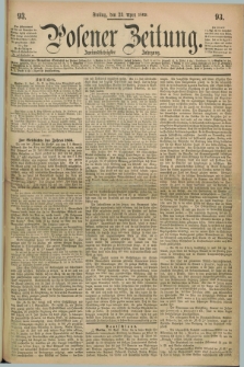 Posener Zeitung. Jg.72 [i.e.76], [№] 93 (23 April 1869) + dod.