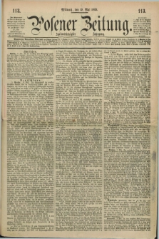 Posener Zeitung. Jg.72 [i.e.76], [№] 113 (19 Mai 1869) + dod.