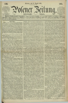 Posener Zeitung. Jg.72 [i.e.76], [№] 190 (16 August 1869) + dod.