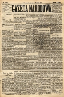 Gazeta Narodowa. 1884, nr 204