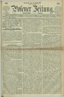 Posener Zeitung. Jg.72 [i.e.76], [№] 195 (21 August 1869) + dod.