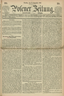 Posener Zeitung. Jg.72 [i.e.76], [№] 221 (21 September 1869) + dod.