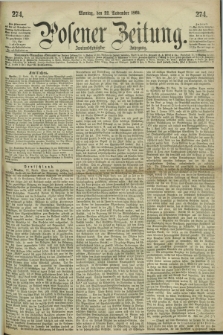 Posener Zeitung. Jg.72 [i.e.76], [№] 274 (22 November 1869) + dod.