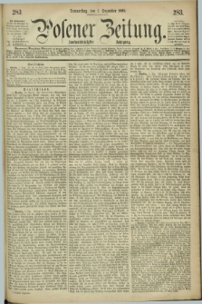 Posener Zeitung. Jg.72 [i.e.76], [№] 283 (2 Dezember 1869) + dod.