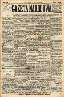 Gazeta Narodowa. 1884, nr 214