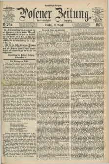 Posener Zeitung. Jg.73 [i.e.77], Nr. 205 (9 August 1870) - Nachmittags=Ausgabe. + dod.