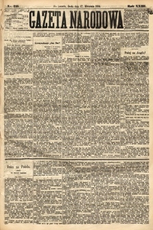 Gazeta Narodowa. 1884, nr 215