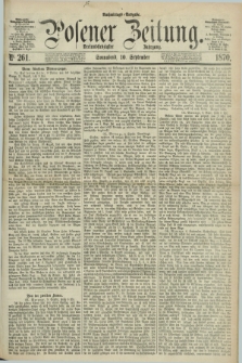Posener Zeitung. Jg.73 [i.e.77], Nr. 261 (10 September 1870) - Nachmittags=Ausgabe. + dod.