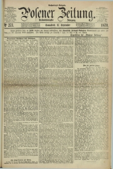 Posener Zeitung. Jg.73 [i.e.77], Nr. 273 (17 September 1870) - Nachmittags=Ausgabe. + dod.