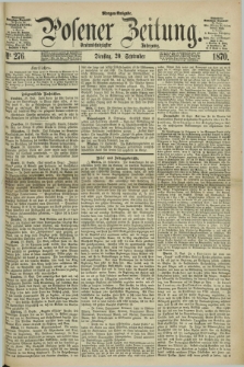 Posener Zeitung. Jg.73 [i.e.77], Nr. 276 (20 September 1870) - Morgen=Ausgabe.