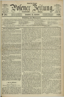 Posener Zeitung. Jg.73 [i.e.77], Nr. 285 (24 September 1870) - Nachmittags=Ausgabe. + dod.