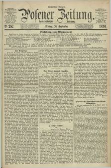 Posener Zeitung. Jg.73 [i.e.77], Nr. 287 (26 September 1870) - Nachmittags=Ausgabe. + dod.