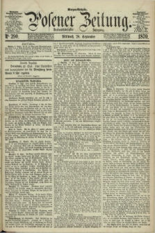 Posener Zeitung. Jg.73 [i.e.77], Nr. 290 (28 September 1870) - Morgen=Ausgabe.