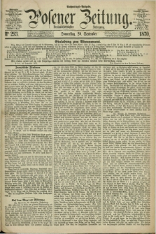 Posener Zeitung. Jg.73 [i.e.77], Nr. 293 (29 September 1870) - Nachmittags=Ausgabe. + dod.