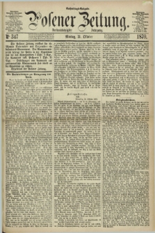 Posener Zeitung. Jg.73 [i.e.77], Nr. 347 (31 Oktober 1870) - Nachmittags=Ausgabe. + dod.
