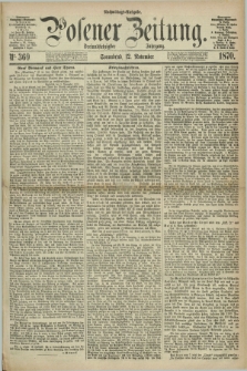 Posener Zeitung. Jg.73 [i.e.77], Nr. 369 (12 November 1870) - Nachmittags=Ausgabe. + dod.