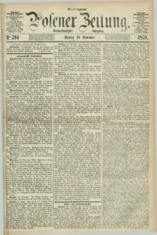 Posener Zeitung. Jg.73 [i.e.77], Nr. 394 (28 November 1870) - Morgen=Ausgabe.
