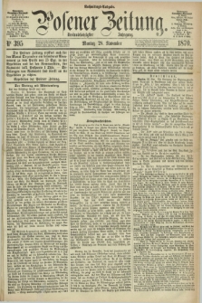 Posener Zeitung. Jg.73 [i.e.77], Nr. 395 (28 November 1870) - Nachmittags=Ausgabe. + dod.
