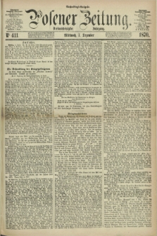 Posener Zeitung. Jg.73 [i.e.77], Nr. 411 (7 Dezember 1870) - Nachmittags=Ausgabe. + dod.