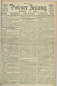 Posener Zeitung. Jg.73 [i.e.77], Nr. 420 (13 Dezember 1870) - Morgen=Ausgabe.