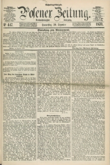Posener Zeitung. Jg.73 [i.e.77], Nr. 447 (29 Dezember 1870) - Nachmittags=Ausgabe. + dod.